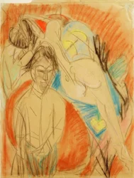 Painter and Nude Woman (Self-Portrait with Model)