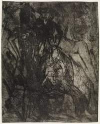 Painter and Two Women - Self-Portrait with Erna and Gerda/The Man between the Women