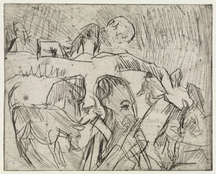 Mardersteig Study / Shepherd with Cows on the Mountain