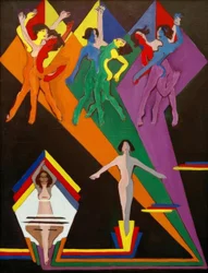 Dancing Girls in Colored Rays