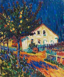 Village Street with Apple Trees