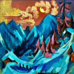 Winter Moon Landscape