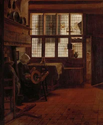 Interior with Woman at the Spinning Wheel