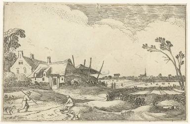 Farmhouse on a Path with a View over Fields (Lying Landscapes)