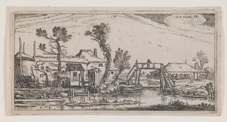 Farm Beyond a Canal, from the series “Ten Oblong Landscapes”
