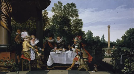 Merry Company on a Garden Terrace