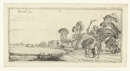 Walkers on a Road near Hillegom