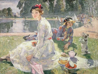 The Round Pond, Kensington Gardens, 1934