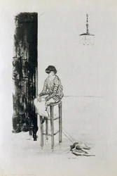 A Lady and her Knitting