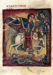 St. George on his White Horse Killing the Dragon