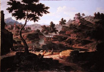 Classical Landscape with Figures and Ruins