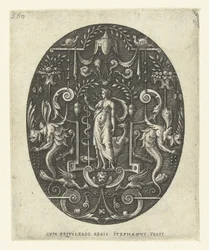 Juno with Peacock at Her Feet (Ovals with Gods Surrounded by Grotesques)