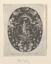Jupiter, from Grotesques on Black Ground, Divinities and Allegories