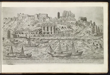 Aventine along the Tiber in Rome (Bouwwerken uit de oudheid)