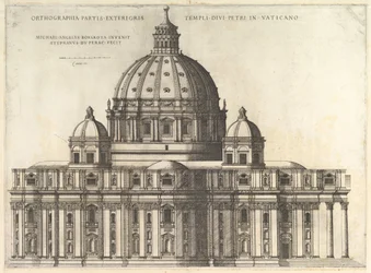 Speculum Romanae Magnificentiae: Elevation Showing the Exterior of Saint Peter