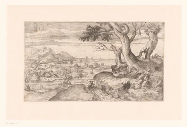 Landscape with Female Satyr Nursing a Satyr Child