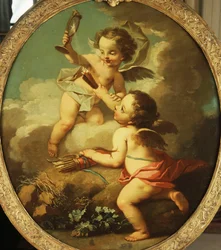 An Allegory of Love - Putti Disporting in a Landscape