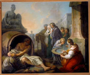 Diogenes Breaking His Cup