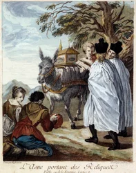 Donkey Bearing Relics (Illustration for the Fable by Jean de La Fontaine)