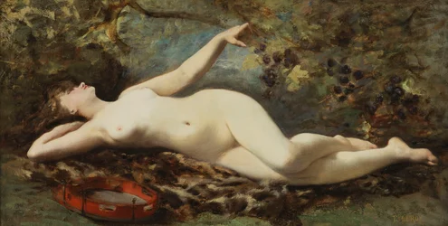Reclining Nude with Tambourine