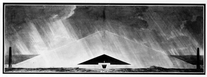 Funeral monument, “characterizing the genre of shadow architecture” - E. L. Boullée.