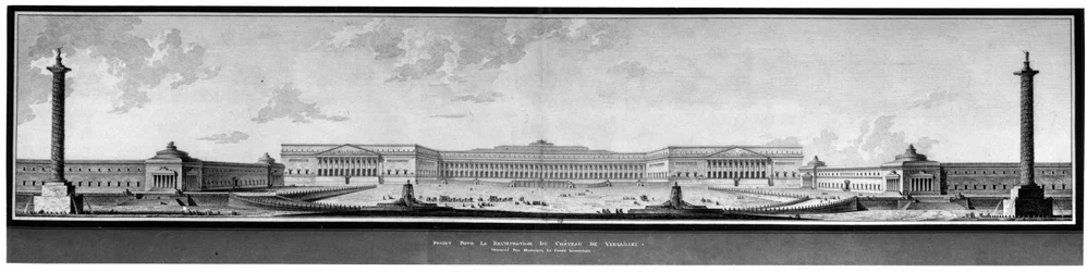 Project for the Renovation of the Palace of Versailles, Elevation and Perspective - E. L. Boullée