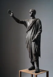 Aule Metele (The Orator), Roman Orator - Etruscan Bronze Sculpture, ca. 90-70 BC, from Pila, Italy