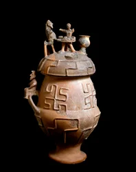 Etruscan Civilization, Funeral Rite: Cinerary Vase from Montescudaio, Italy 650 BC