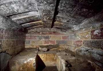 Inside the Francois tomb in the necropolis of Ponte Rotto, 4th century BC