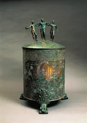 Italy, Lazio, Preneste, The Ficoroni Cista (Copper Casket Used to Hold Jewels) with a Decoration Depicting the Argonauts Myth