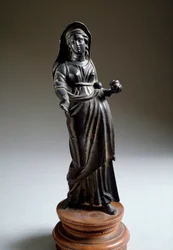 Etruscan civilization: offeror figure, bronze sculpture, from Montalcino, Italy, 300 BC, Florence, Museo Archeologico