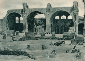 Basilica of Maxentius and Constantine in the Forum Romanum, Rome, Italy, 1927