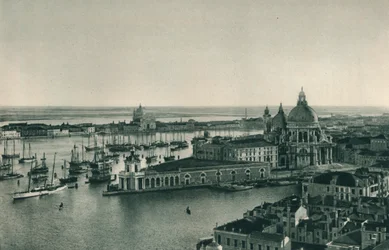 Grand Canal and Church of Santa Maria della Salute, Venice, Italy, 1927
