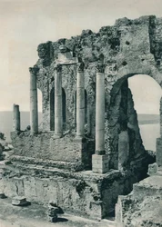 Part of the Greek Theatre, Taormina, Sicily, 1927