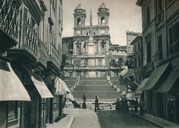 Spanish Steps and Trinita dei Monti Church, Rome, Italy