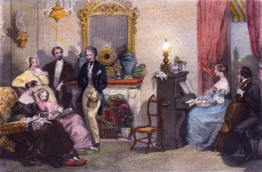Family Concert, Scene from In Summer in Paris by Jules Janin