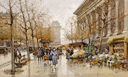 Paris Street in Autumn