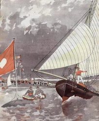 Regattas at Le Havre in 1892, based on Mr. Courboin