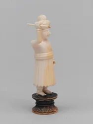 Black pawn, chess piece, India