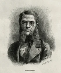 Portrait of Dr Harmand, Engraving by Eugene Burnand, to Illustrate the Story of Laos and the Wild Populations of Indochina by Dr Harmand, in 1877, Published in 
