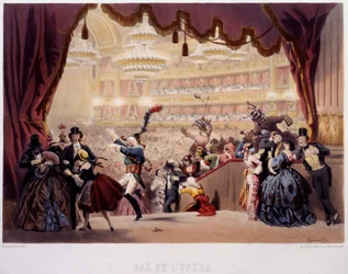 The Mask Ball of the Opera de la Rue Le Peletier in Paris