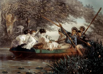 The boat trip (Lithography)