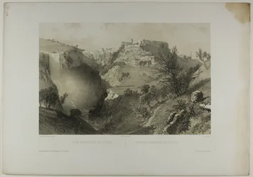 General View of Tivoli, plate seventeen from Monumental and Picturesque Italy