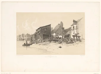 Riverbank with Houses and Watermill (Picturesque Landscapes)