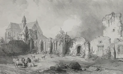 Picturesque and Romantic Voyages in Old France. Brittany: Abbey of Relec