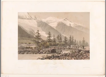 View of the Valley of Chamonix with the River Arve (series: Views in Switzerland, Savoy, and Tyrol)
