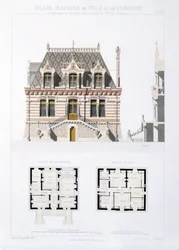 Design from Town and Country Houses Based on the Modern Houses of Paris, c.1864