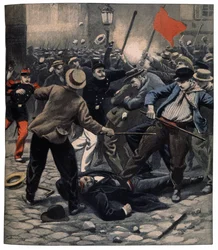 Chief of Police Lynched by the Crowd in Paris