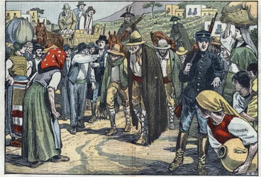 Robbers arrested by the Italian fascist police in Sicily
