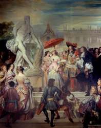 Pierre Puget Presents His Statue Milon of Crotone to Louis XIV in the Gardens of the Castle of Versailles